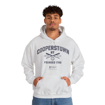 Cooperstown, NY Hoodie - Navy Print