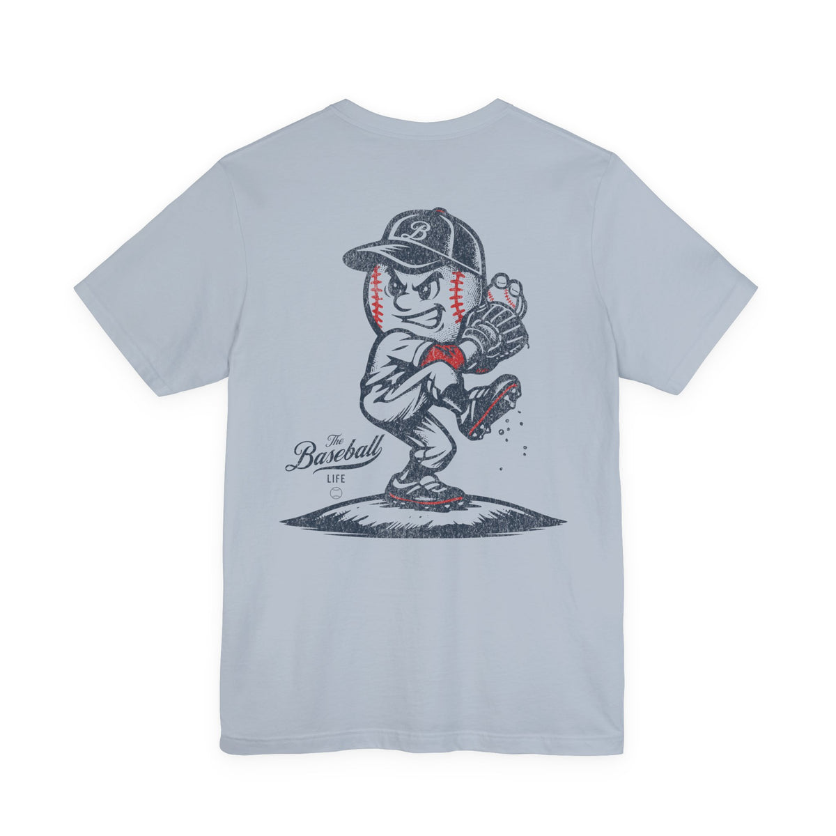 Mr. Baseball Mascot Pitching LEFTY T-Shirt
