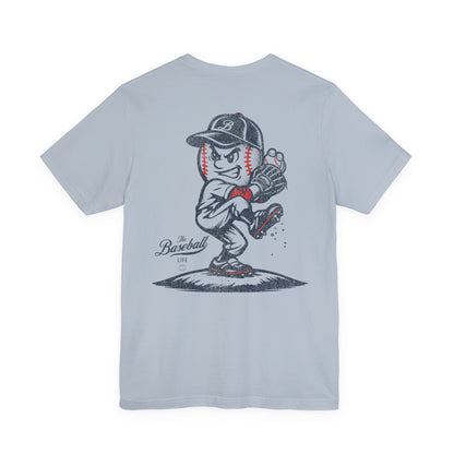 Mr. Baseball Mascot Pitching LEFTY T-Shirt