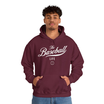 The Baseball Life Hoodie_White Print