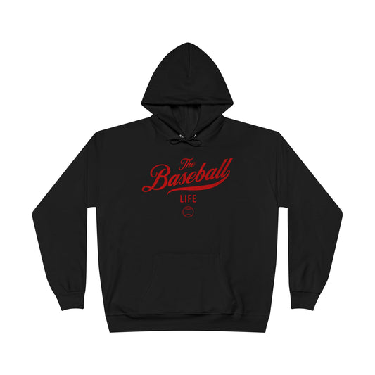 The Baseball Life Hoodie w/Grommets_Red Print