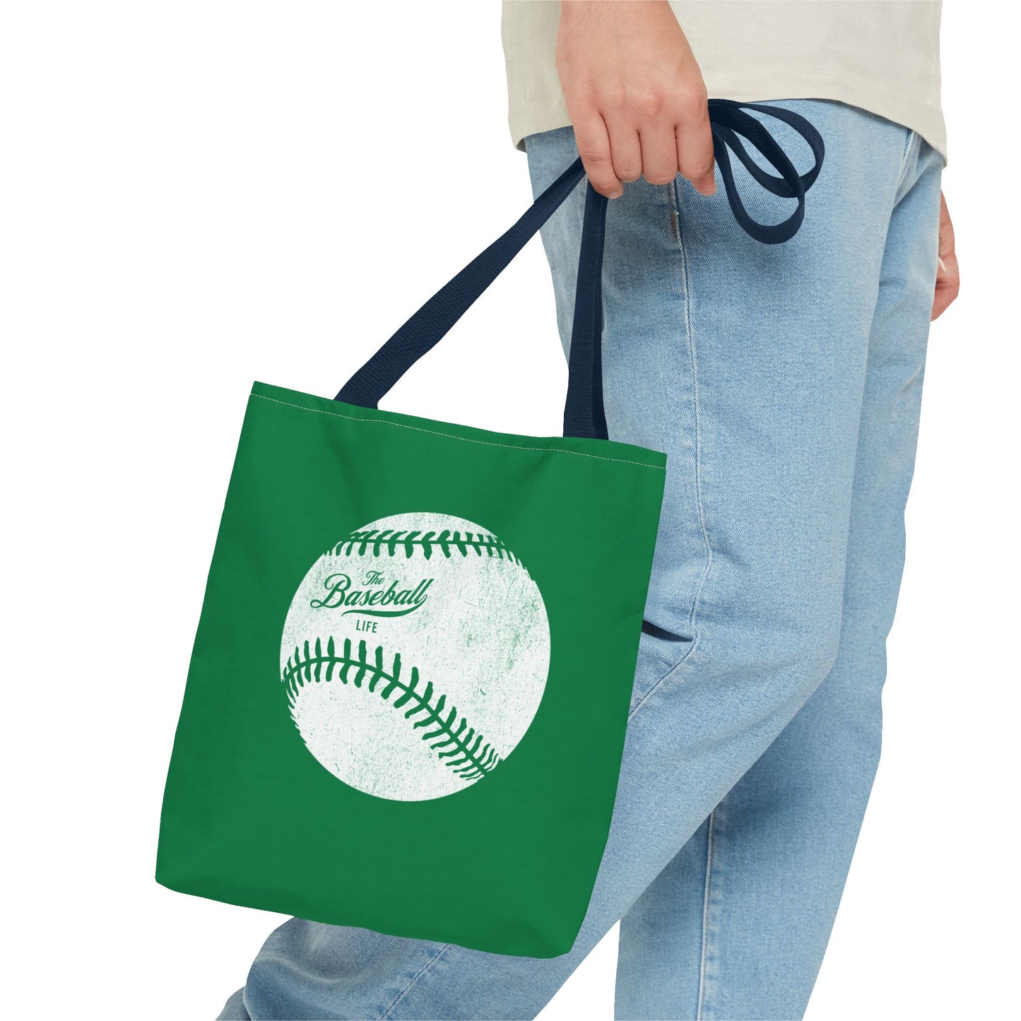 Weathered Baseball Tote Bag_Green