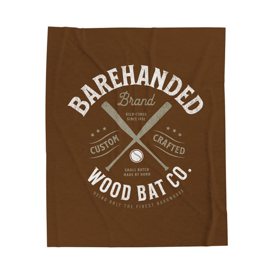 Velveteen Plush Blanket_Barehanded Wood Bat Co._Brown