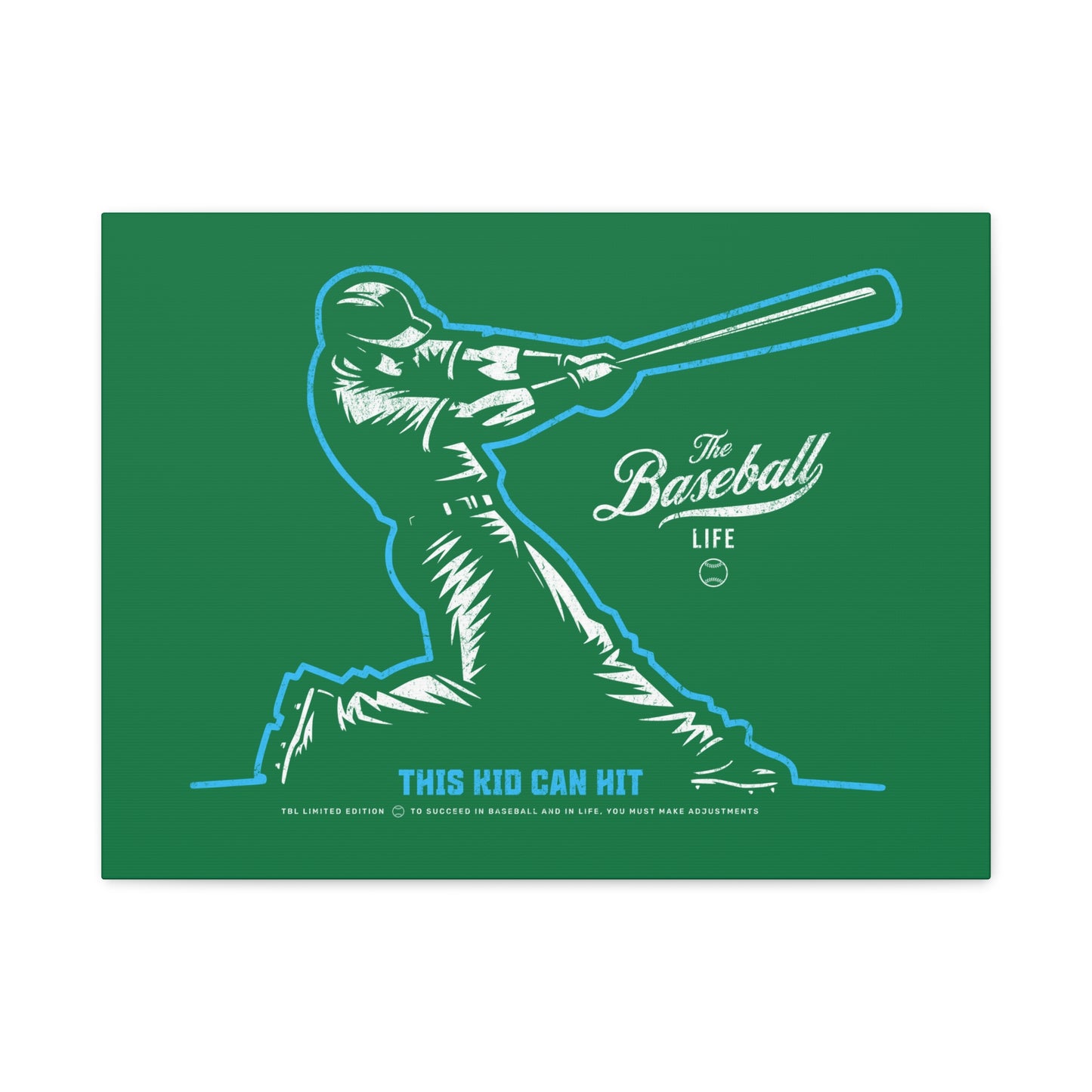 This Kid Can Hit Wall Art Canvas_Green