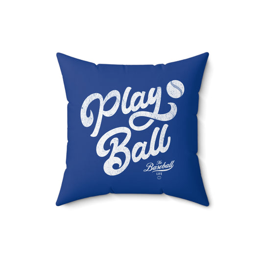 Accent Pillow_Play Ball Script_Royal Blue