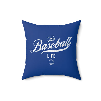 The Baseball Life Accent Pillow_Royal w White Print