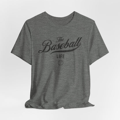 The Baseball Life Classic Script T-Shirt_Black Print