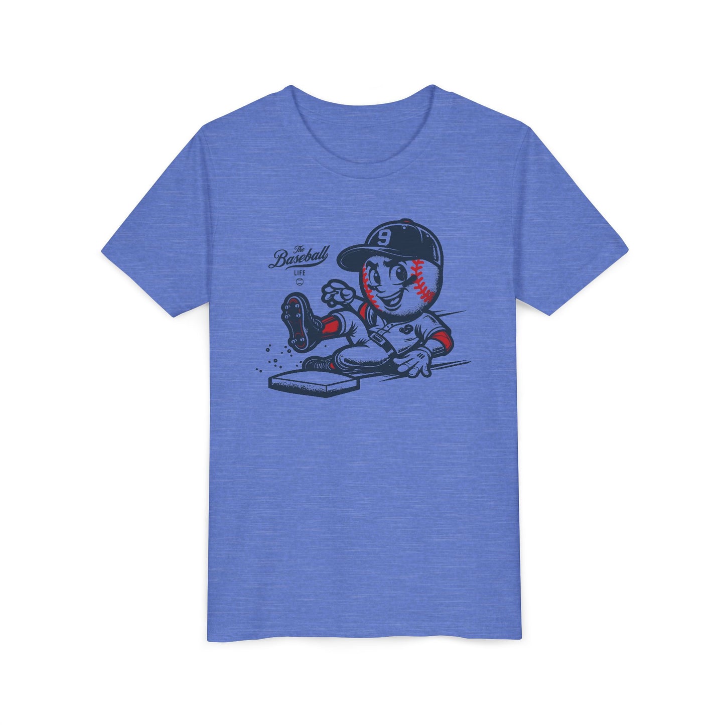 Youth Mr. Baseball Mascot Sliding T-Shirt