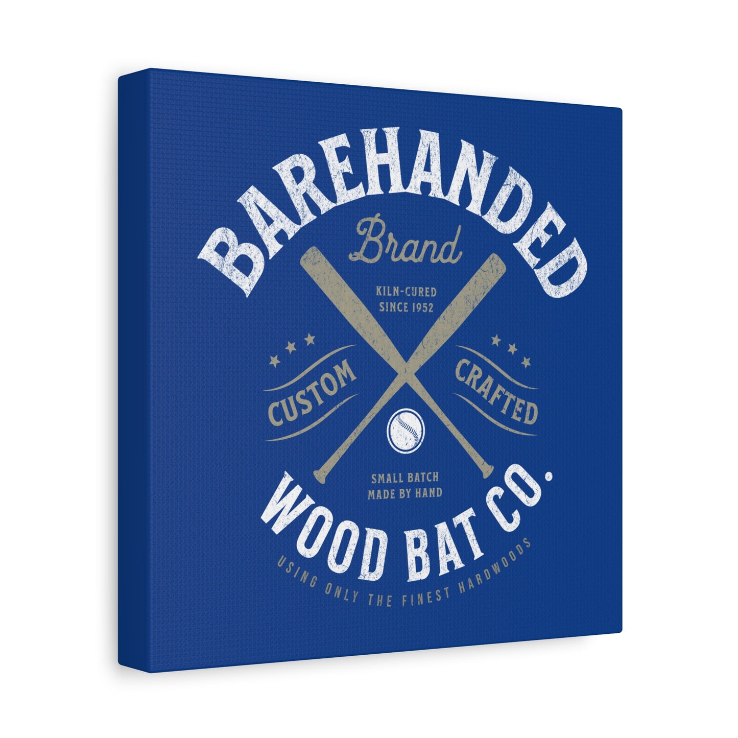 Barehanded Wood Bat Co. Wall Art Canvas_Royal Blue