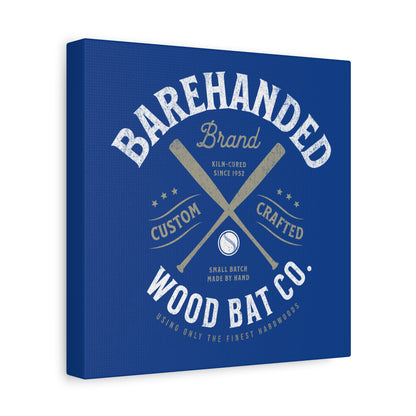 Barehanded Wood Bat Co. Wall Art Canvas_Royal Blue