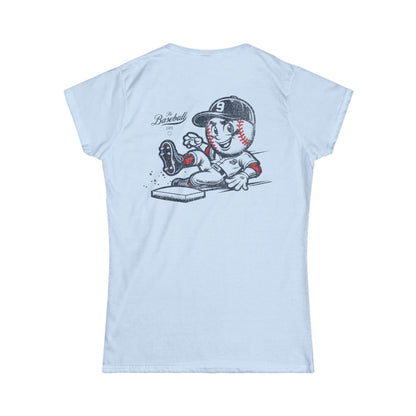 Women's Mr. Baseball Mascot Sliding T-Shirt