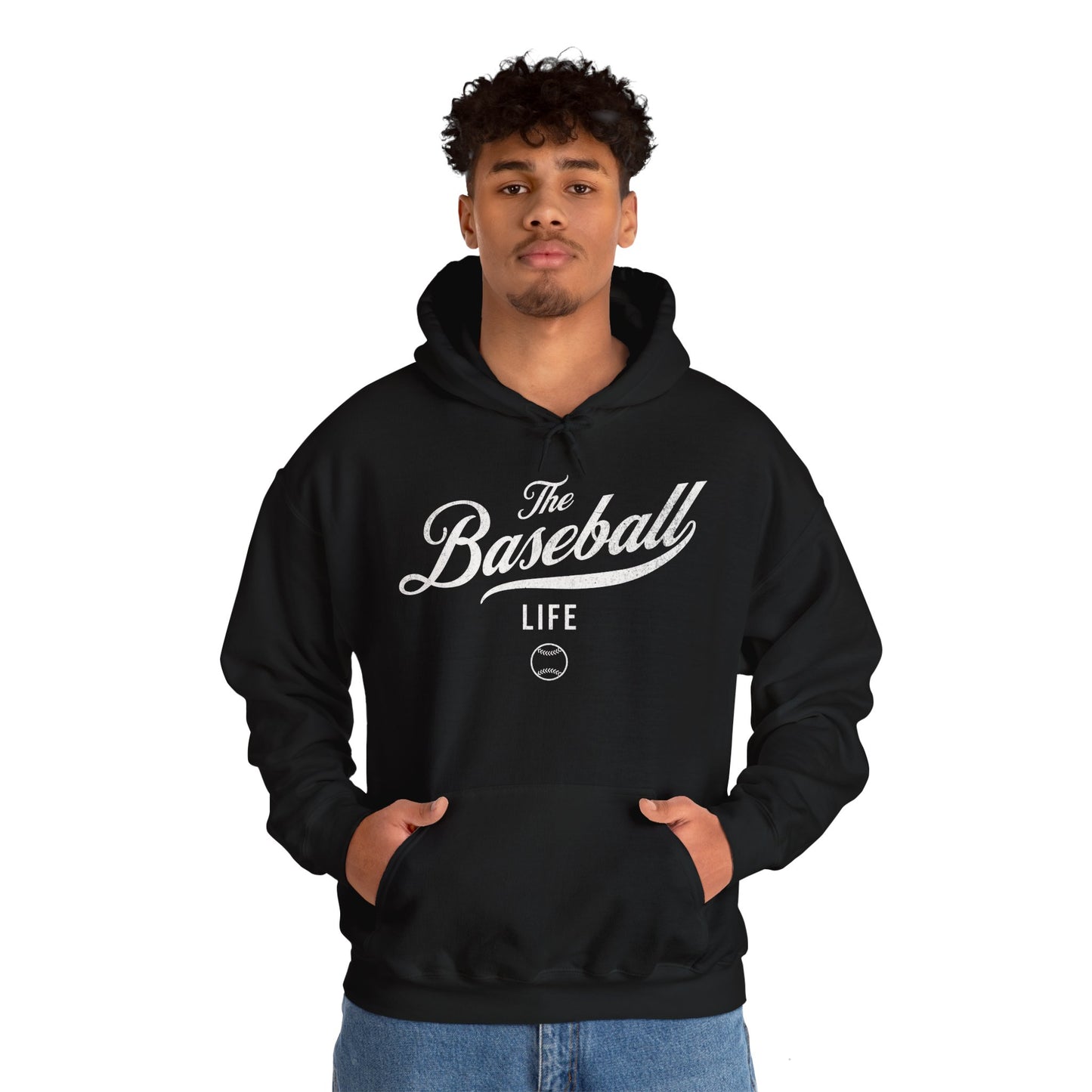 The Baseball Life Hoodie_White Print