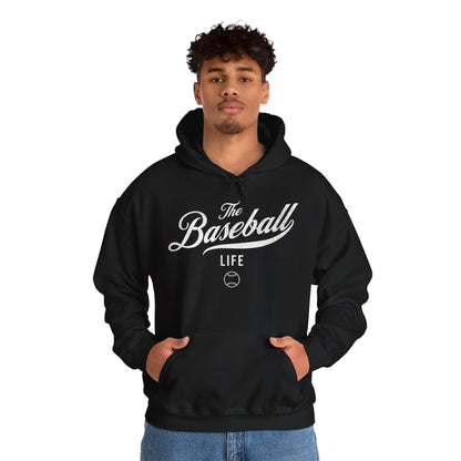 The Baseball Life Hoodie_White Print