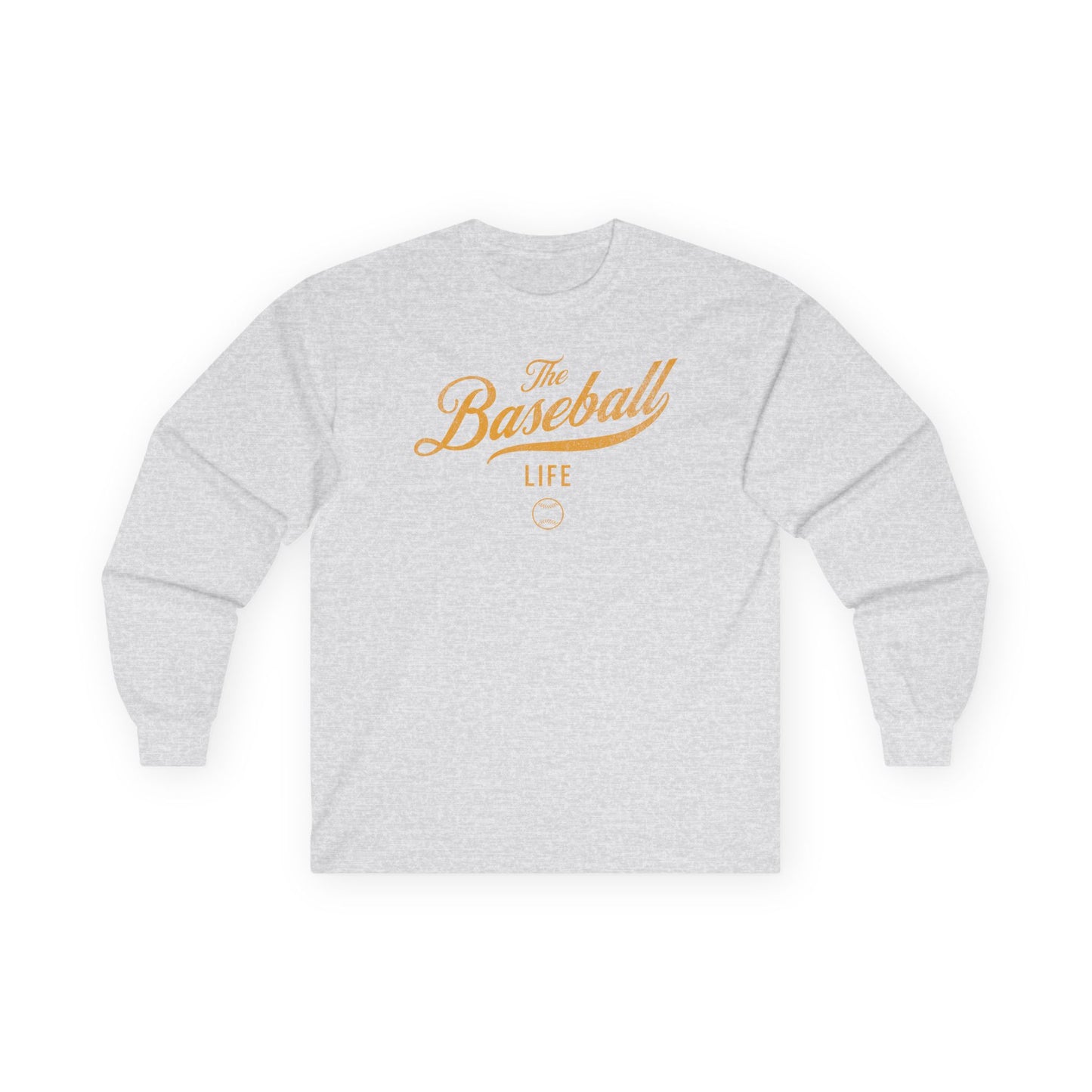The Baseball Life Long Sleeve T-Shirt_Yellow Gold Print