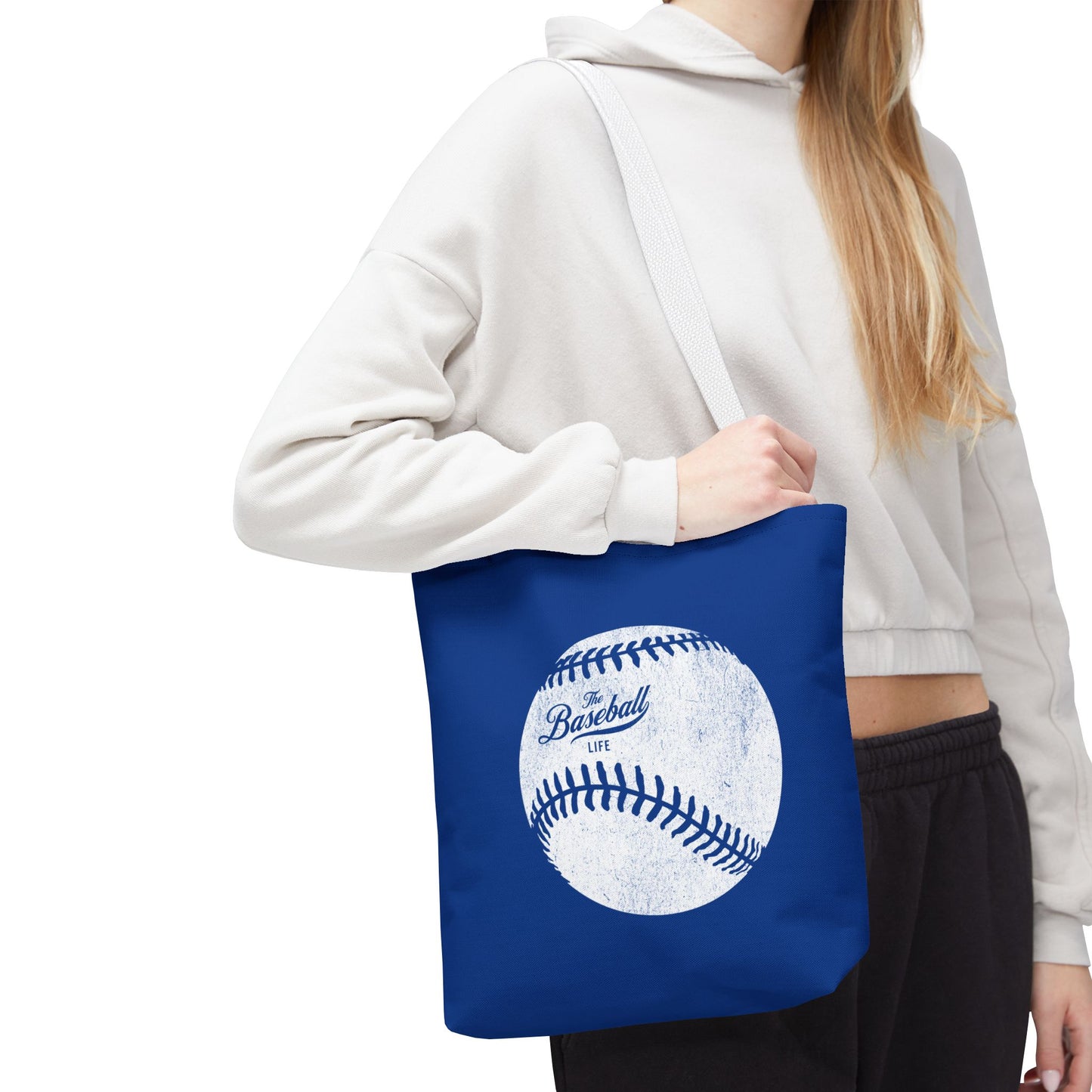 Weathered Baseball Tote Bag_Royal Blue