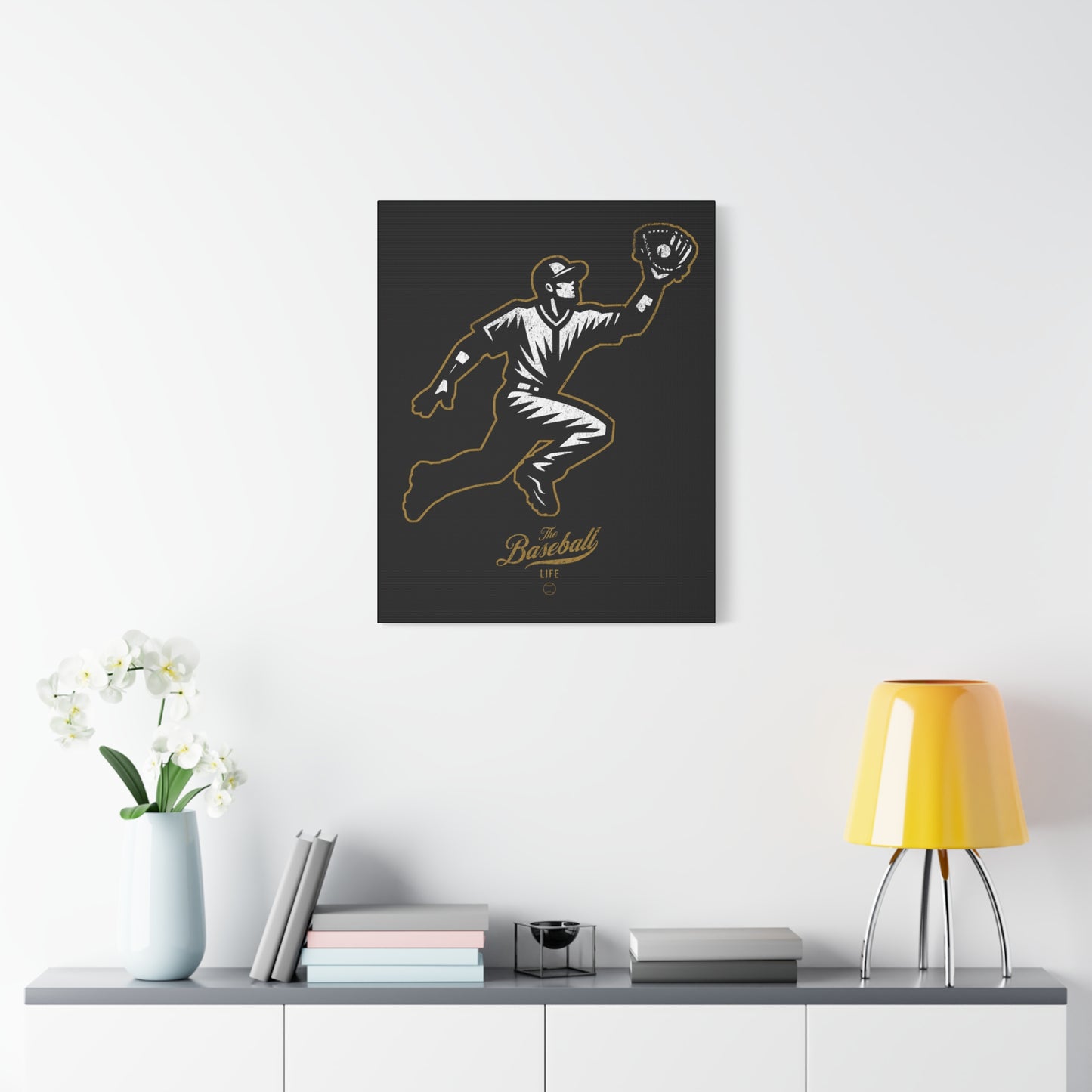Player Icon Wall Art Canvas_Black