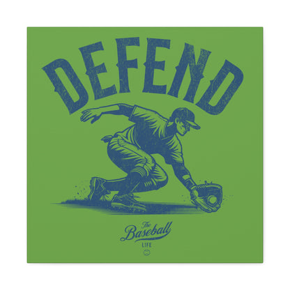 Defend Infielder Wall Art Canvas_Grass Green