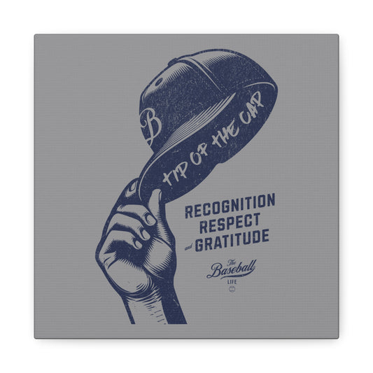Tip of the Cap Wall Art Canvas_Medium Gray