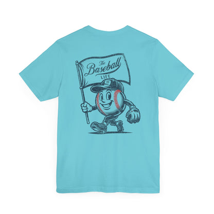 Mr. Baseball Mascot Flying Flag T-Shirt
