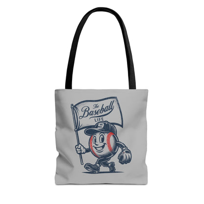 Mr. Baseball Mascot Flying Flag Tote
