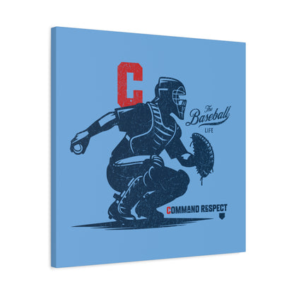 Catcher_Command Respect Wall Art Canvas_Carolina Blue