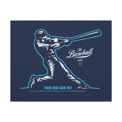 This Kid Can Hit Wall Art Canvas_Navy