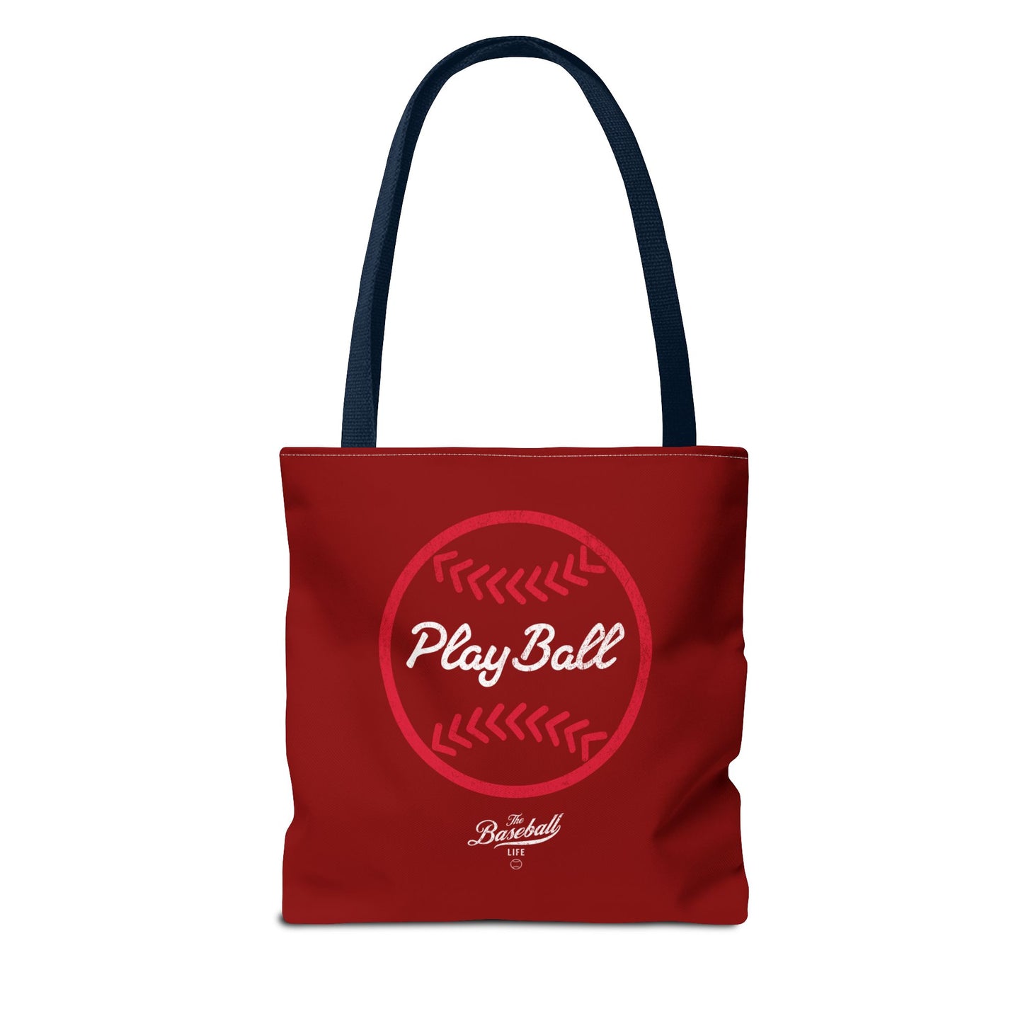 Baseball Icon Play Ball Tote Bag_Maroon