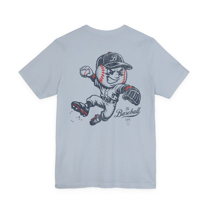 Mr. Baseball Mascot Leaping Throw T-Shirt