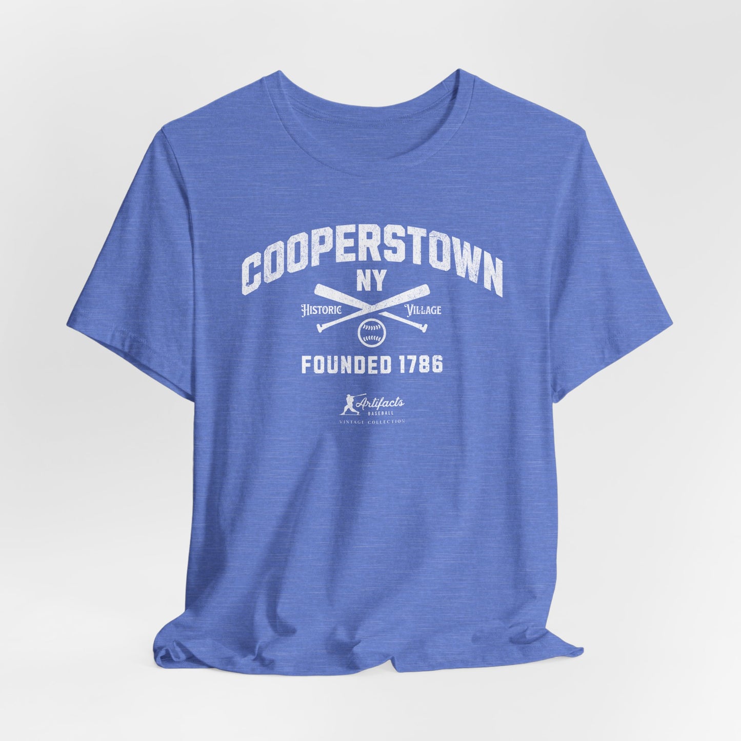 Cooperstown NY Baseball T-Shirt - White Print