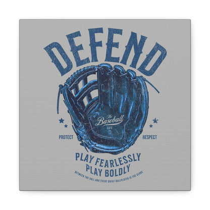 Defend Glove Wall Art Canvas_Silver Gray