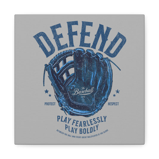 Defend Glove Wall Art Canvas_Silver Gray