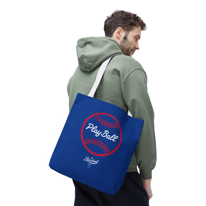 Baseball Icon Play Ball Tote Bag_Royal Blue