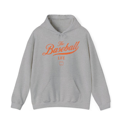 The Baseball Life Hoodie_Orange Print