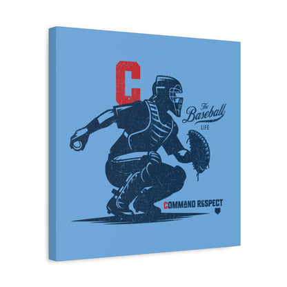 Catcher_Command Respect Wall Art Canvas_Carolina Blue