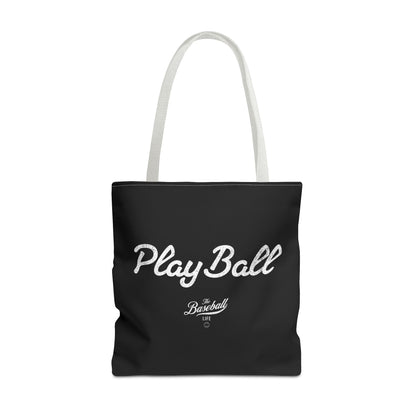 Play Ball Tote Bag_Black with White Print