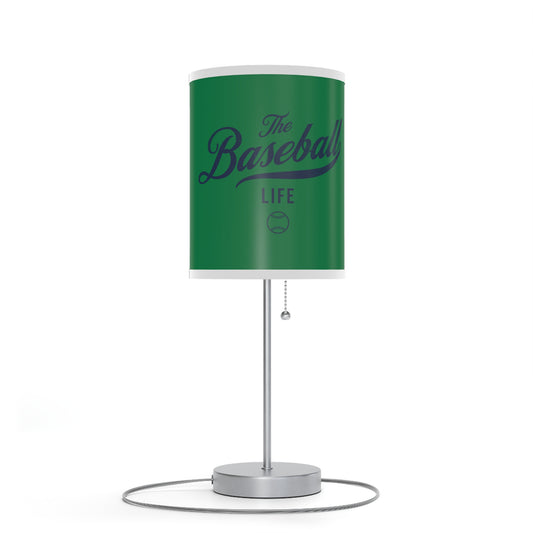 Table Lamp_Green w Navy Print