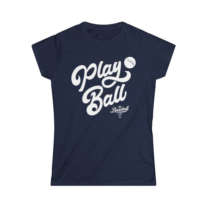 Play Ball Script Women's Baseball T-Shirt