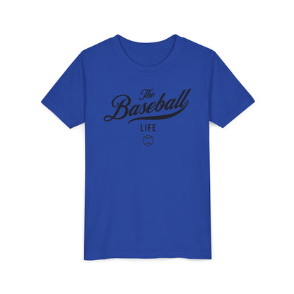 Youth The Baseball Life Classic Script T-Shirt_Black Print