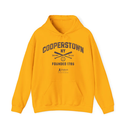 Cooperstown, NY Hoodie - Navy Print