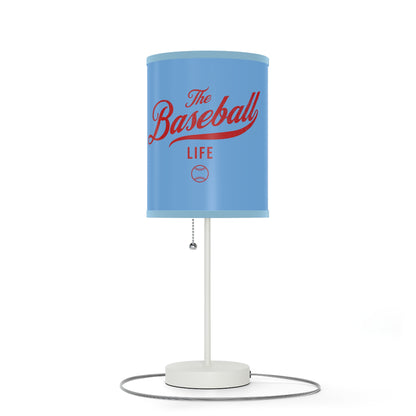 Table Lamp_Carolina Blue w Red Print