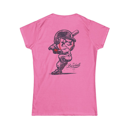 Women's Mr. Baseball Mascot Batting T-Shirt