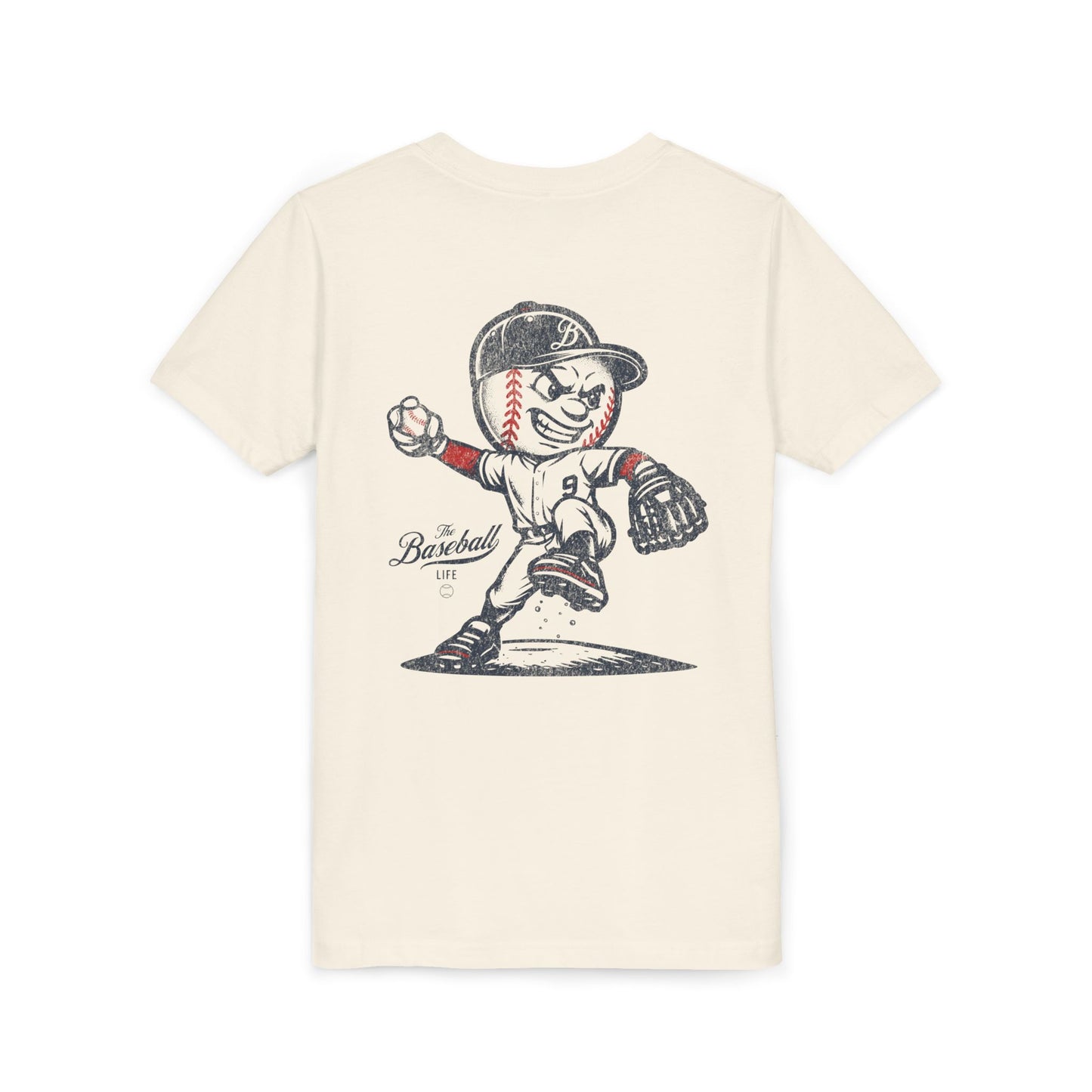 Youth Mr. Baseball Mascot Pitching T-Shirt