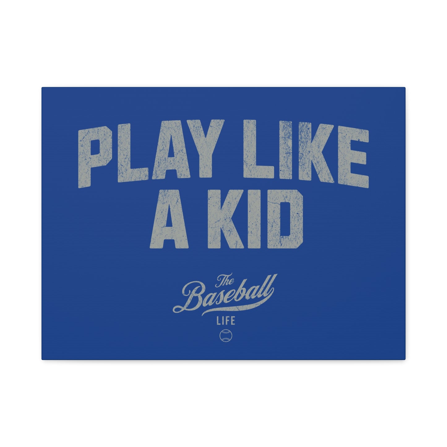 Play Like A Kid Wall Art Canvas_Royal Blue