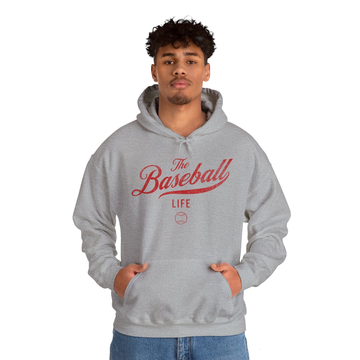 The Baseball Life Hoodie_Red Print