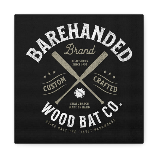 Barehanded Wood Bat Co. Wall Art Canvas_Black