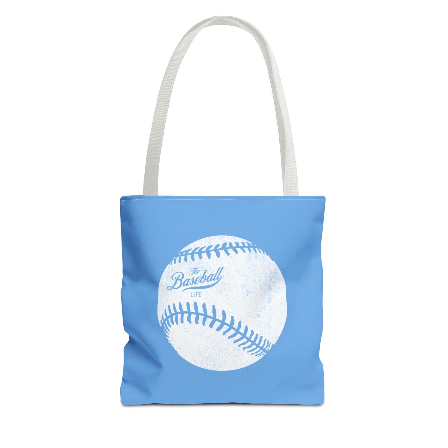 Weathered Baseball Tote Bag_Carolina Blue