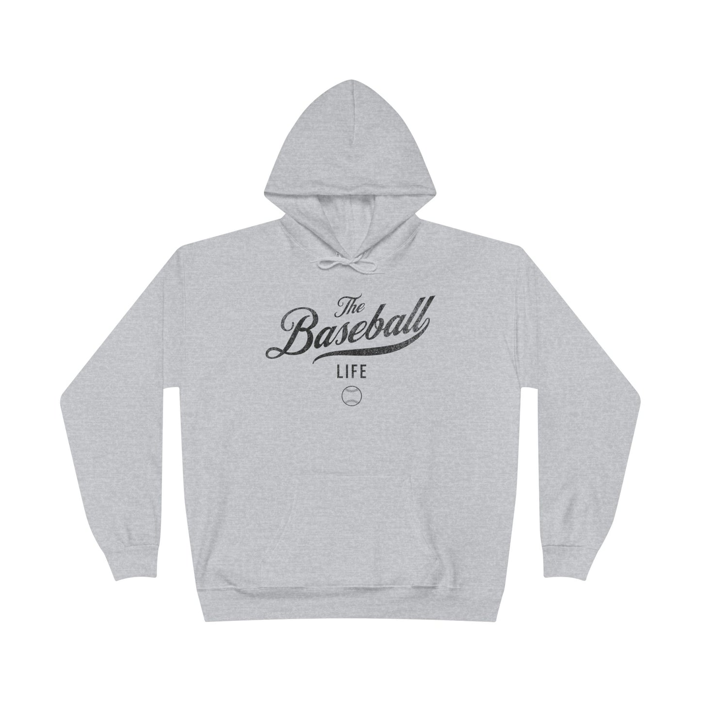 The Baseball Life Hoodie w/Grommets_Black Print