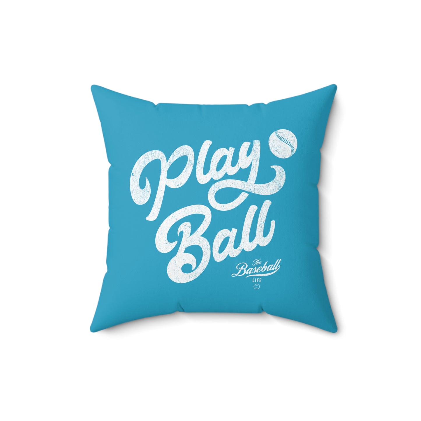 Accent Pillow_Play Ball Script_Turquoise