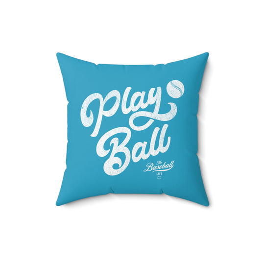 Accent Pillow_Play Ball Script_Turquoise