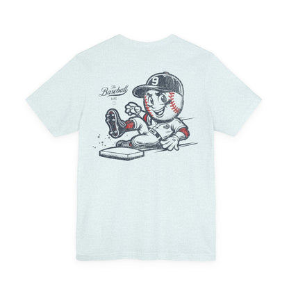 Mr. Baseball Mascot Sliding T-Shirt